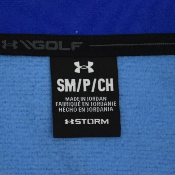 Under Armour Golf Mens UA Storm Long Sleeve Sweater Fleece ¼ Zip Blue Size S - Picture 5 of 6